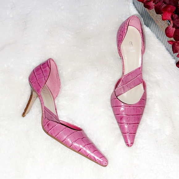 BAKERS Crump Pink Croc Leather Heel - Picture 6 of 8